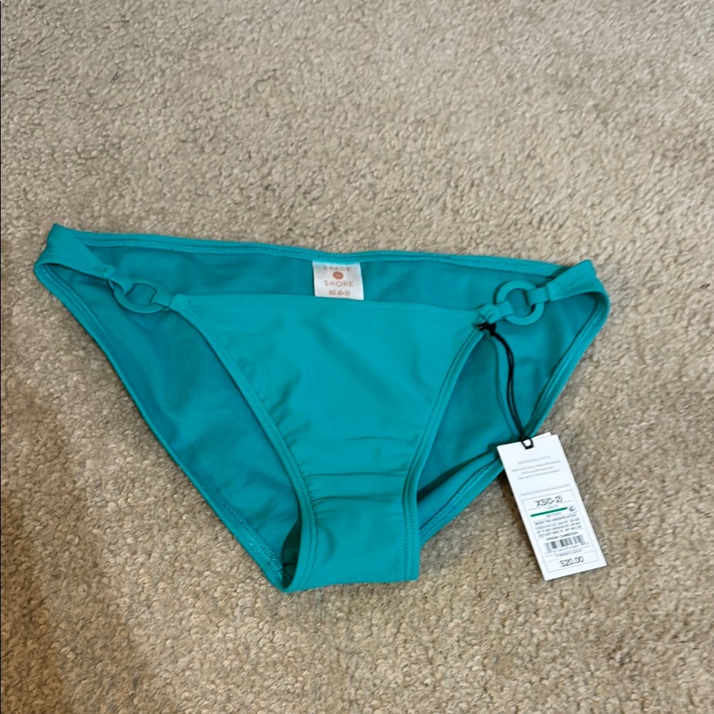 Shade & Shore Blue Bikini Bottom Classic Swimwear